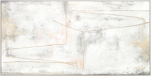 Abstrakte Moderne Kunst auf Leinwand "Goldenes Schleife"