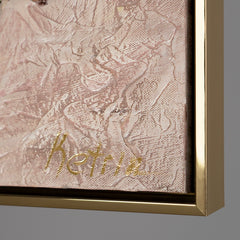 Handgemalte blumenbilder acryl auf leinwand "Malve"