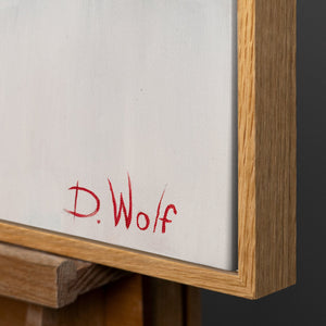 Modernes Leinwandbild mit Naturholzrahmen