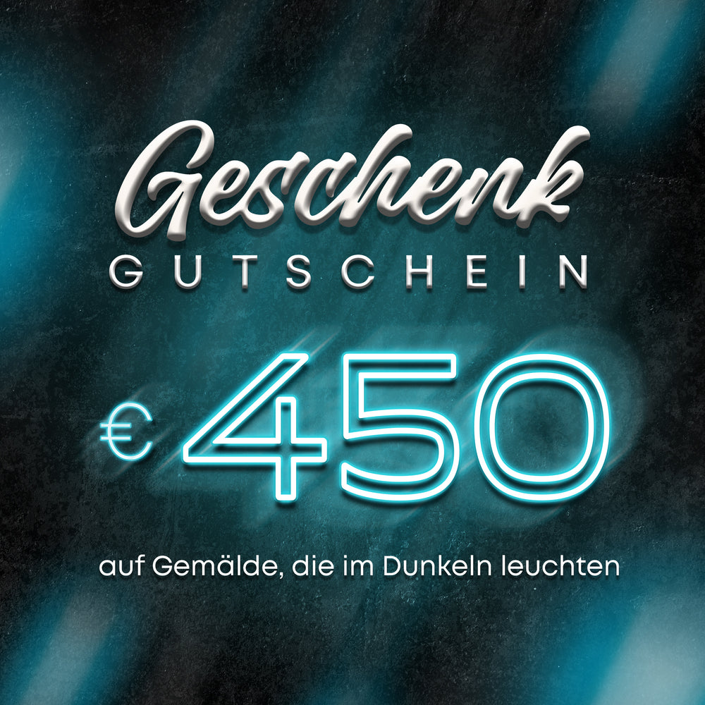 Geschenkkarte für ein leuchtendes Gemälde 450 Euro