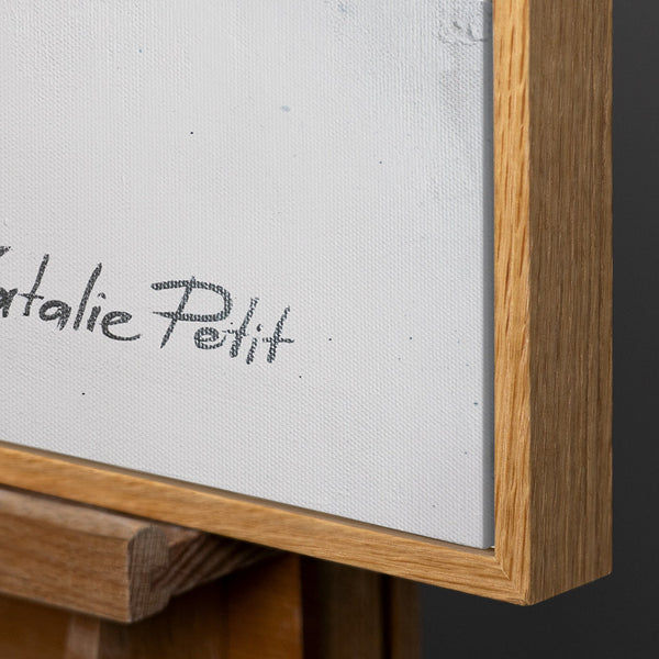 Leinwandbild mit natürlichem Holzrahmen – Detail