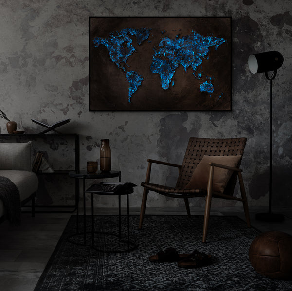 Framed decoart glow in the dark paint "Echo of Nature"