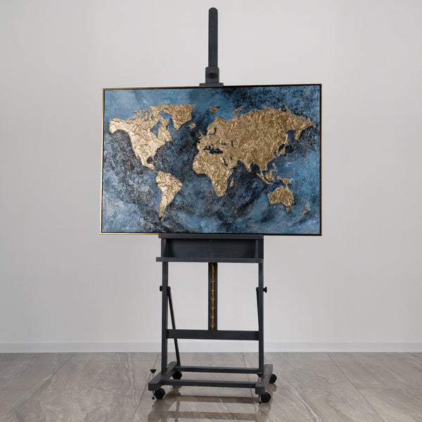 Glow in the dark wall art with frame "Magic map"