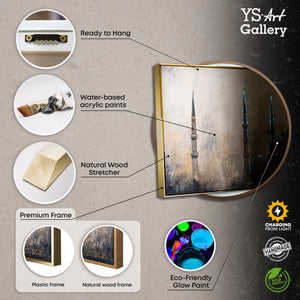 Nachtleuchtende Kunstwerke "Oase des Glaubens"