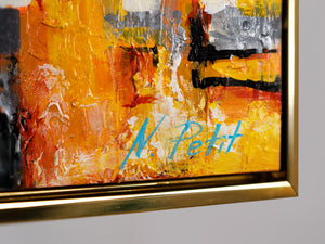 Nachtleuchtende Gemälde «Kleinstadt»