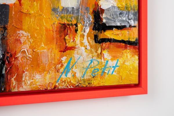 Nachtleuchtende Gemälde «Kleinstadt»