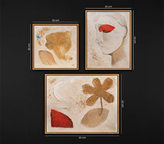 Luxus Gemälde Handgemalt Wohnzimmer Modern – Handgemalte Kunstwerke bilder set mit Rahmen
