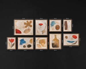 Luxus Gemälde Handgemalt Wohnzimmer Modern – Handgemalte Kunstwerke bilder set mit Rahmen