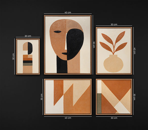 Abstrakte kunst modern Bilder set wand - Moderne Gemälde für Wohnzimmer