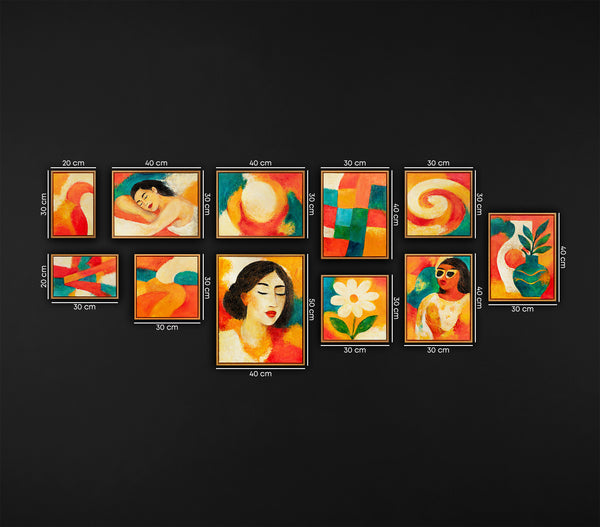 11-teiliges-wandbilder-set-wohnzimmer-modern-anordnung-galerie-bunt