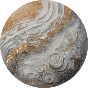 Round Acrylic Painting "Sirius" – Modern Aesthetics for Office and Living Room