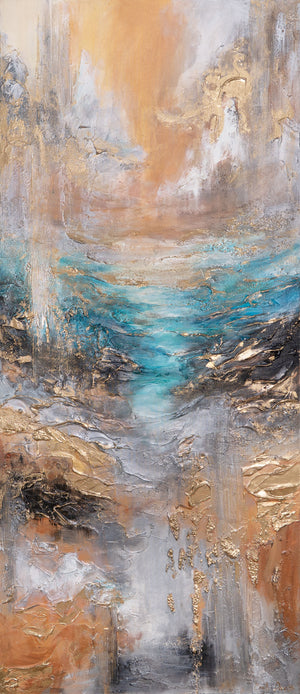 "Das Licht des Horizonts" Abstract Acrylic Painting – Modern Art 115x50cm