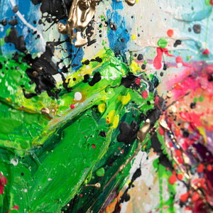 Pop Art Stil Bilder Leinwand Herz Motiv handgefertigt