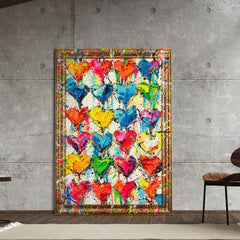 Kunst moderne Bilder Herzen Pop Art bunt handgemalt