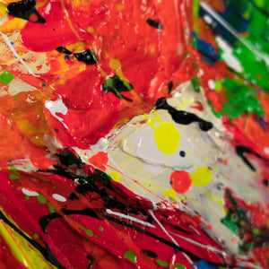 Abstrakte kunst Gemälde mit Rahmen "Die Energie des Blicks"
