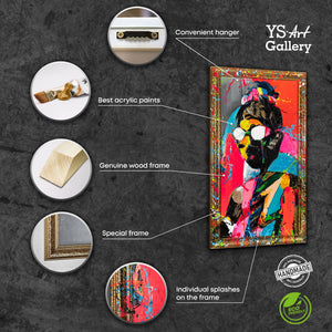 Modern Wall Art for Living Room - Painting with Frame "Contrasting Look"