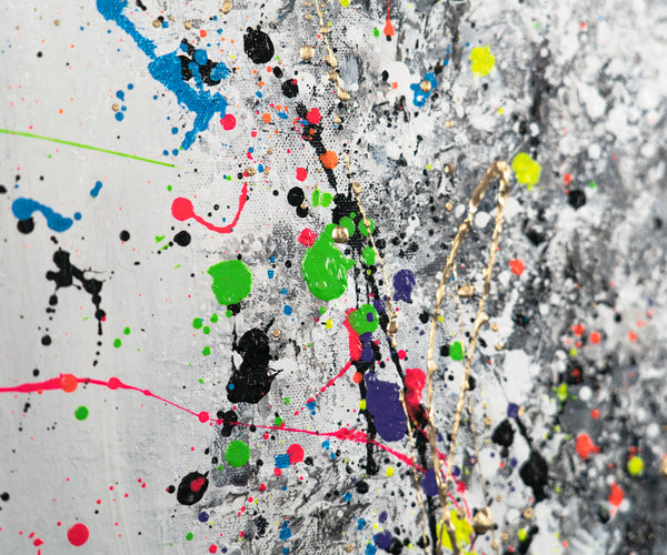 Moderne Abstrakte Gemälde mit Rahmen - Wand Kunst Dekor "Ätherisches Bild"