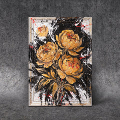 Großes Rosen Leinwandbild modern
