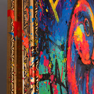 Moderne abstrakte Wandbilder – Handgemaltes Kunstwerk auf Leinwand "Farbrhythmus"