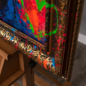 Moderne abstrakte Wandbilder – Handgemaltes Kunstwerk auf Leinwand "Farbrhythmus"