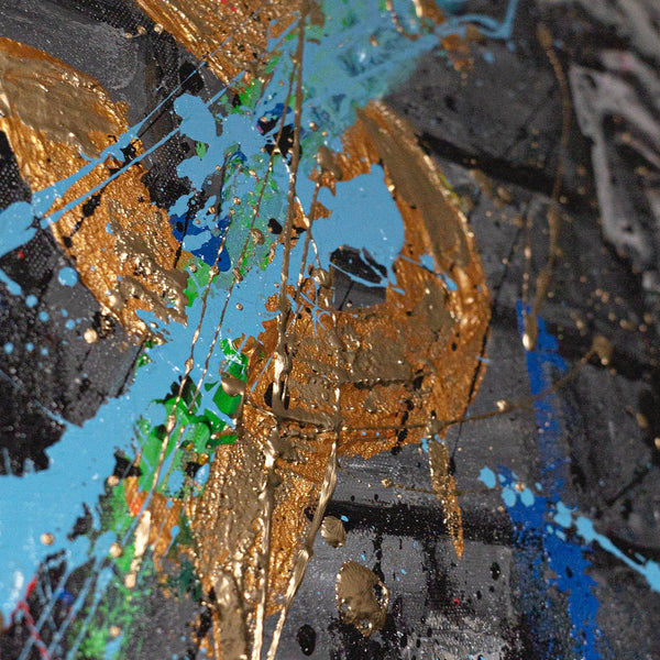 Moderne Wandbilder mit Rahmen – Handgemaltes Acrylbild "Muse der Stadt"