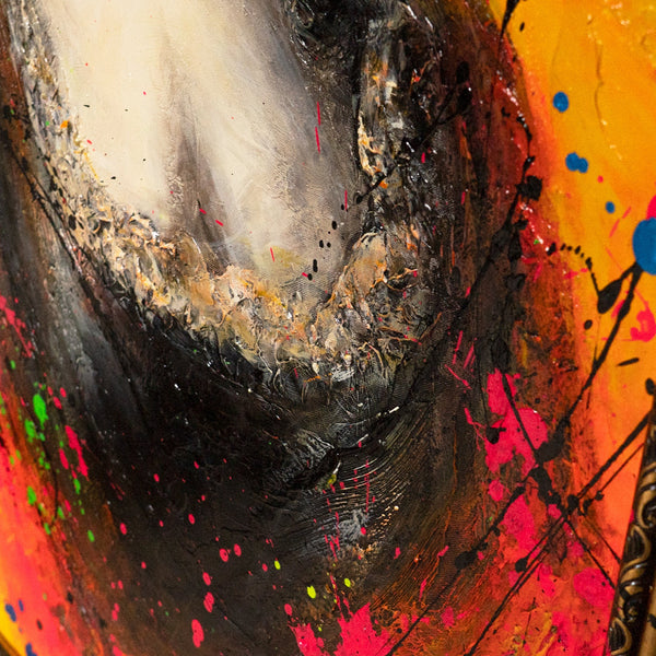 Pop Art Painting Mit Textur Detail