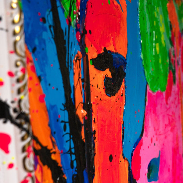 Abstract Art Portrait – Modern Hand-Painted Painting „Emotion“
