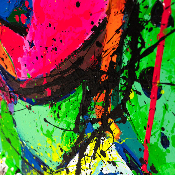 Abstract Art Portrait – Modern Hand-Painted Painting „Emotion“
