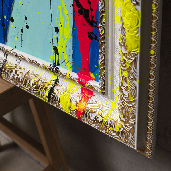 Abstract Art Portrait – Modern Hand-Painted Painting „Emotion“
