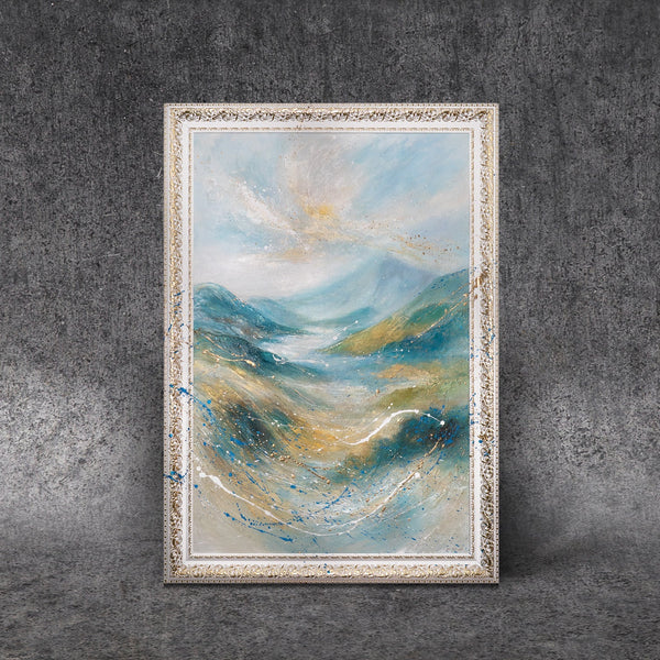 Abstraktes Landschaftsbild auf Leinwand