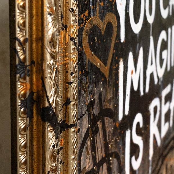 Handgemalte Kunst auf Leinwand – Wandbilder mit Rahmen „Alles ist möglich“