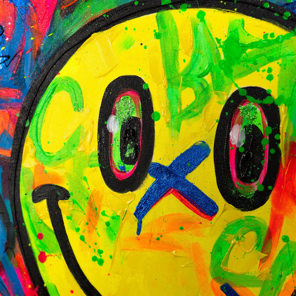 Moderne Wandbilder – Buntes Pop-Art Handgemaltes Bild „Spaß“