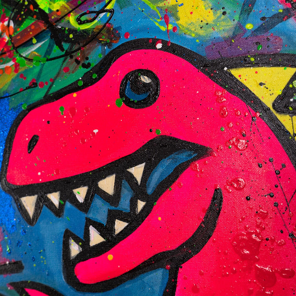 Moderne Wandbilder – Buntes Pop-Art Handgemaltes Bild „Spaß“
