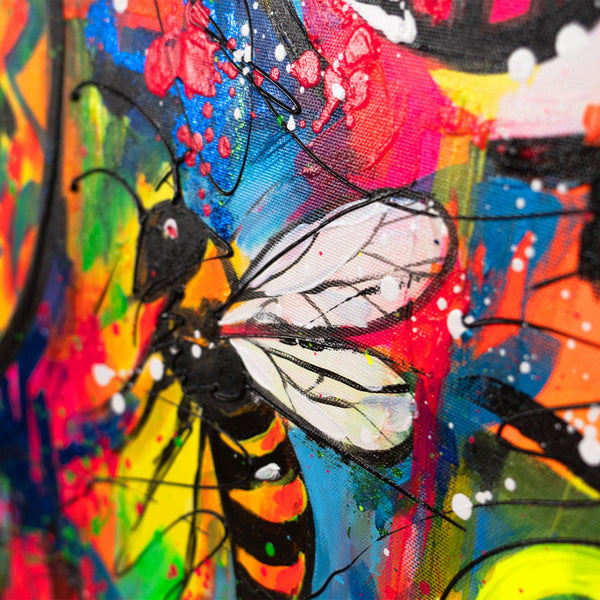 Moderne Wandbilder – Buntes Pop-Art Handgemaltes Bild „Spaß“