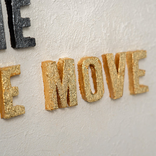 Energy Moves – handgemaltes 3D Wandbild fürs Büro mit echtem Relief, 140 × 70 cm