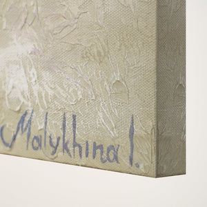 Abstrakte landschaftsmalerei handgemalt "Meer Dämmerung"