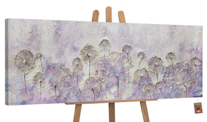 Blumen Bilder Gemalt "Frühlingsanfang" Acrylgemälde mit Rahmen