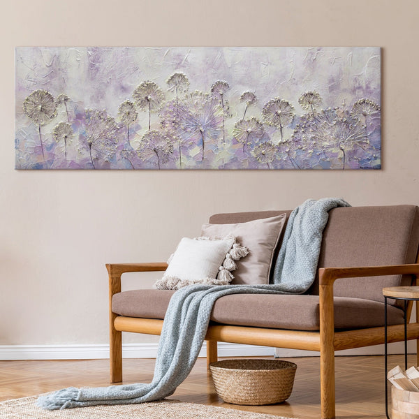Blumen Bilder Gemalt "Frühlingsanfang" Acrylgemälde mit Rahmen