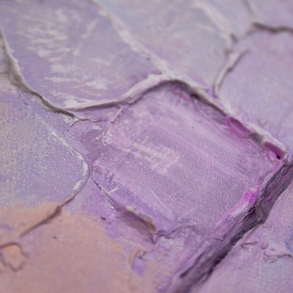 wandbilder modern wohnzimmer Nahaufnahme violette Struktur und Pinselstriche