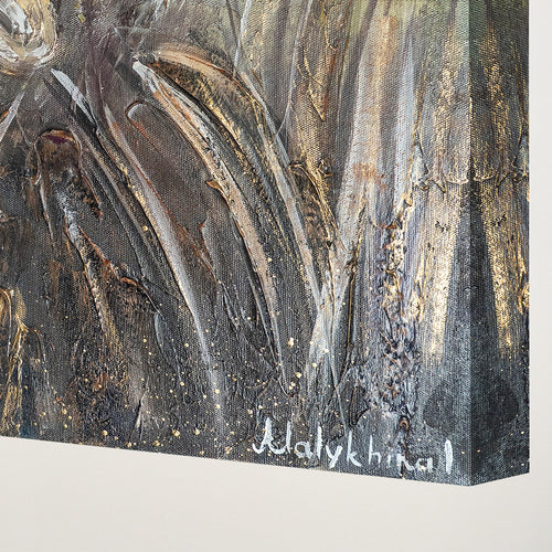 Landschaftsbilder gemalt acryl mit Rahmen "Gänseblümchen"