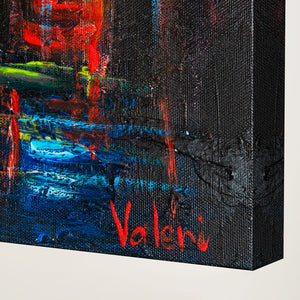 Handgemalte acrylbilder modern "Herbstliche Allee"