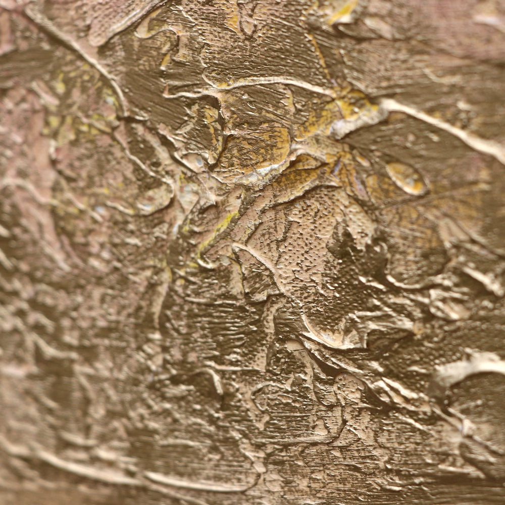 Triptychon „Sonnenenergie" – Handgemaltes Wandbild mit goldener Sonne