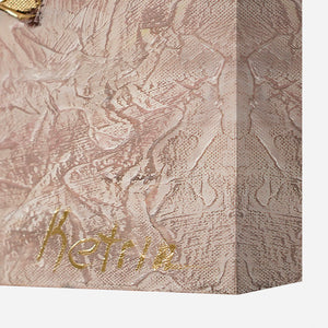 Stilvolles Acrylbild mit Blumenmotiv "Malve"