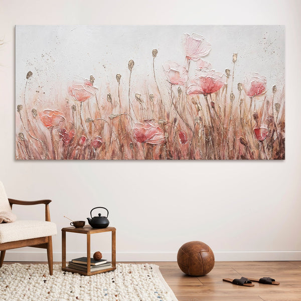 Handgemalte Blumenbilder – Moderne Acrylmalerei auf Leinwand