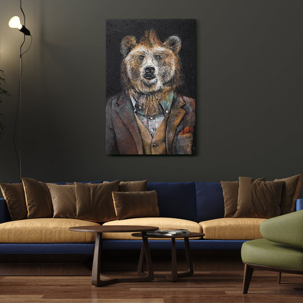 Handgemalte bilder tiere "Stärke" 120x80cm