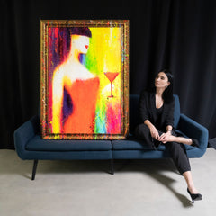 Abstrakte Figur Leinwandbild Acryl moderne Wandkunst