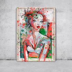 Acryl Leinwandbild Porträt Frau Kunst im modernen Raum