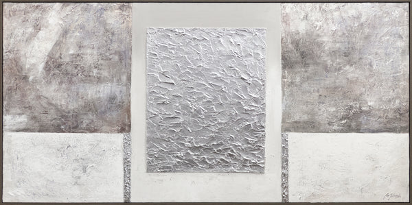 Acrylmalerei Grau Weiss Strukturkunst Handarbeit modern