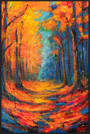 Acrylmalerei Orange Blau abstrakte Struktur Kunst Leinwand