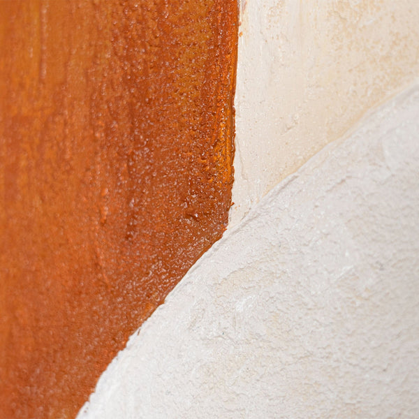 Acrylmalerei Reliefdetail warm minimalistisch